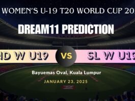 IND-WU19 vs SL-WU19 Dream11 Match Prediction
