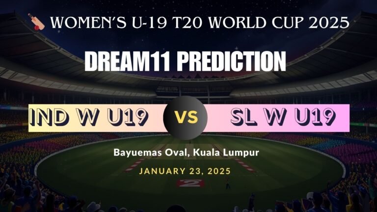 IND-WU19 vs SL-WU19 Dream11 Match Prediction