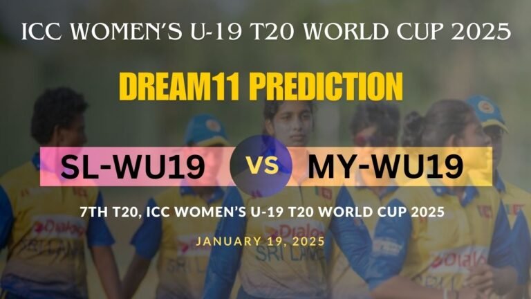 SL-WU19 vs MY-WU19 Dream11 Prediction Today Match – ICC Women’s U-19 T20 World Cup