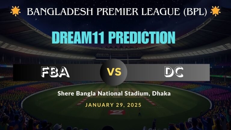 FBA vs DC Dream11 Prediction Today Match