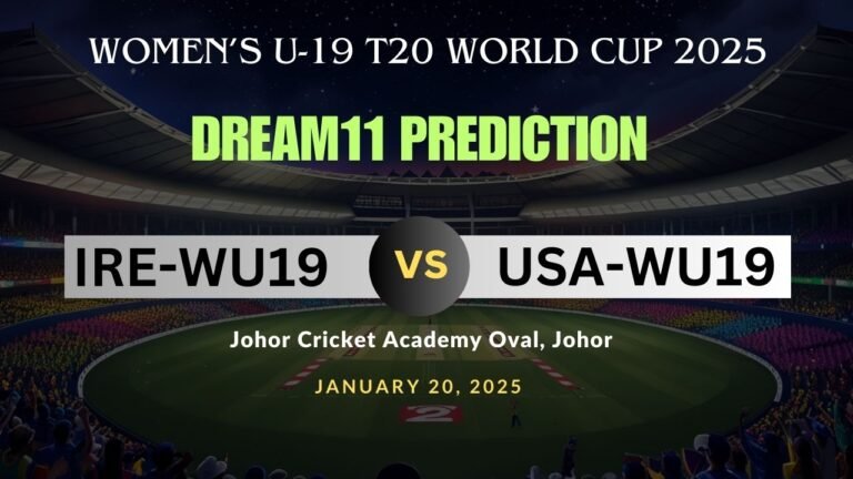 IRE-WU19 vs USA-WU19 Dream11 Prediction Today Match | Women’s U-19 T20 World Cup 2025