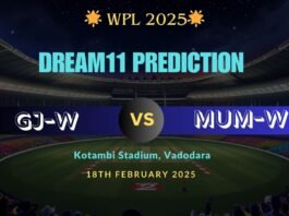GJ-W vs MUM-W Dream11 Prediction