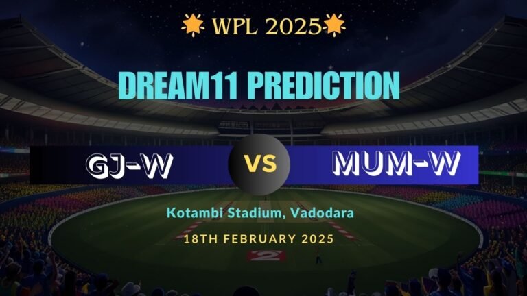 GJ-W vs MUM-W Dream11 Prediction