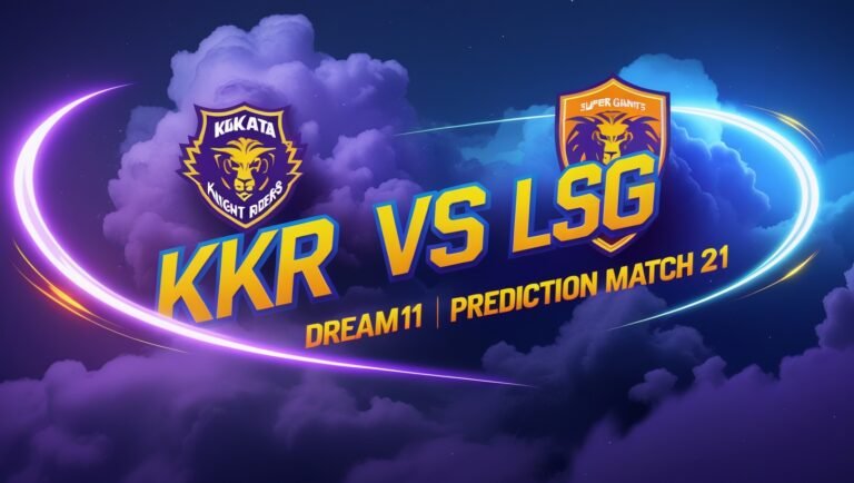 KKR vs LSG Dream11 Prediction Match 21